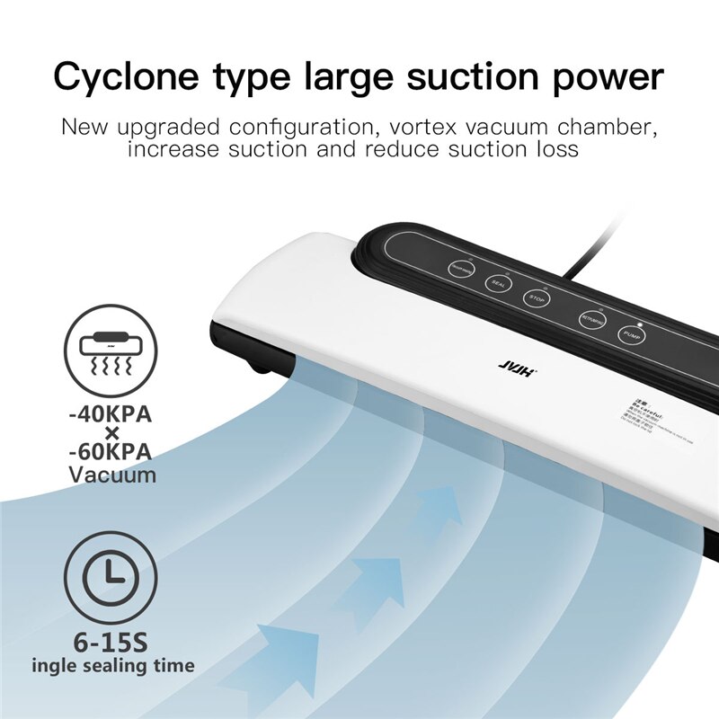 Electric Vacuum Food Sealers kitchen Vacuum Sealer Machine 10pcs Bags Commercial Household Food Saver Vacuum Packing Wet Dry