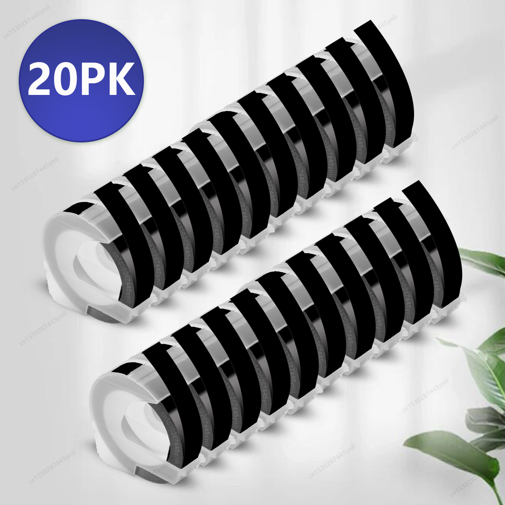 5/10/20 Stück Dymo 3D-Prägeband, kompatibel mit Dymo 12965 1610 Motex E101 B90 Etikettendrucker, selbstklebendes Dymo 3D-Etikettenband: LC