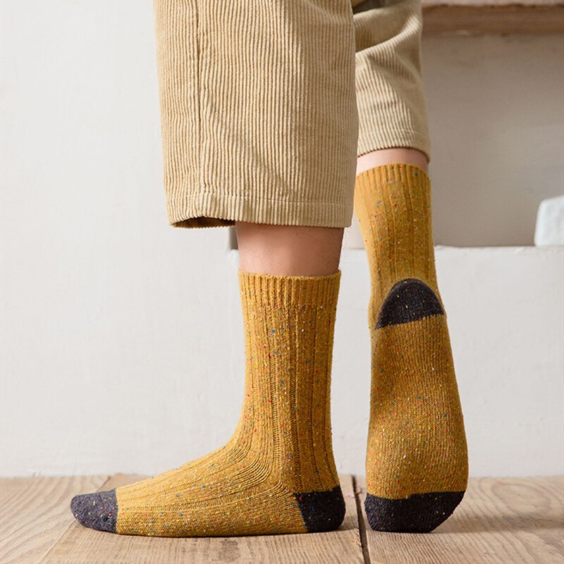 Calcetines de para hombre , nuevos calcetines de Otoño Invierno, calcetines largos transpirables de algodón para negocios, calcetines cortos elásticos para hombre, 1 par