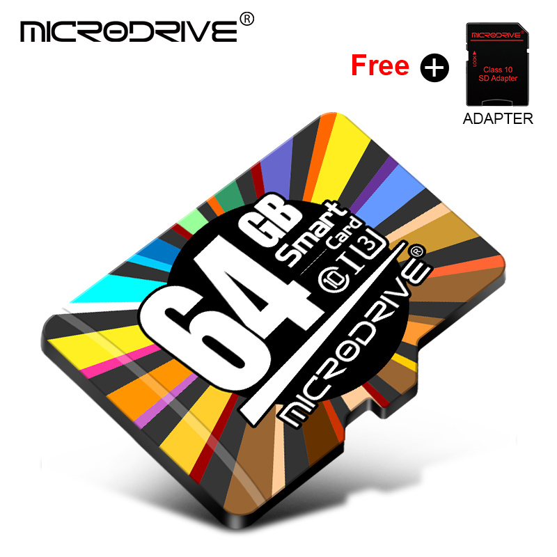 Tarjeta Micro SD TF de de 64GB y 128GB, tarjeta de memoria Class10 de 32gb y 16gb, tarjeta de memoria Micro sd C10 de alta velocidad: 64GB