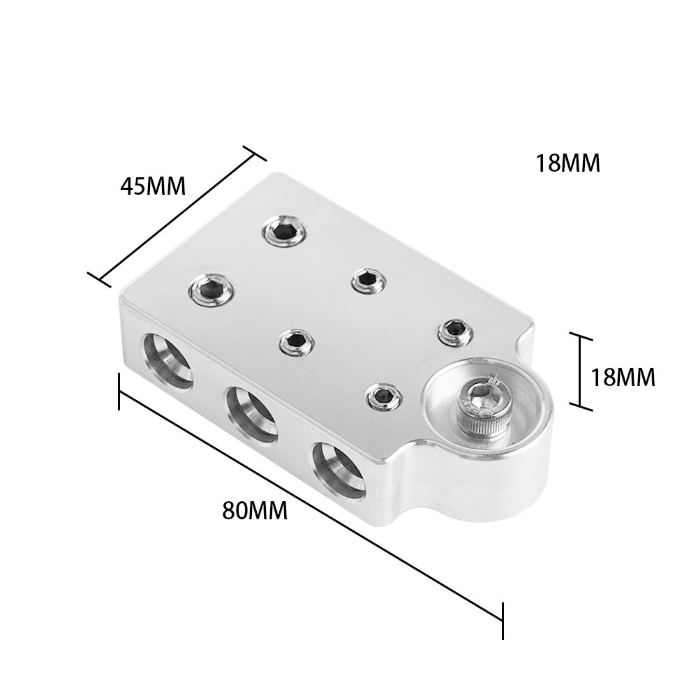CNC Flat Battery Terminals Fits XS Power M6 standard Batteries D5100 D3400 D1400 XP2000 PS240A V3400 S3400 XP1000: 6 holes
