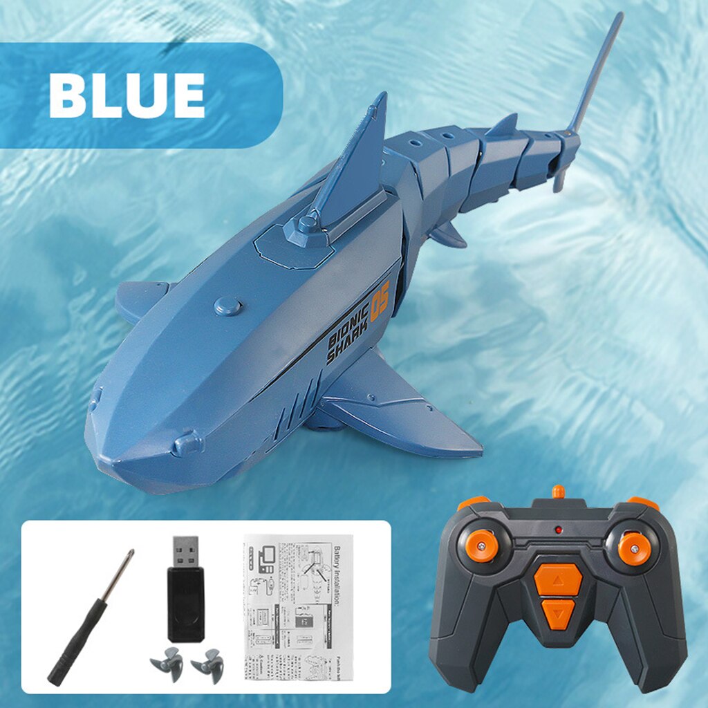 RC Shark Toys Electric Waterproof Shark Toys for Pond Pool Party Decor Black: Blue