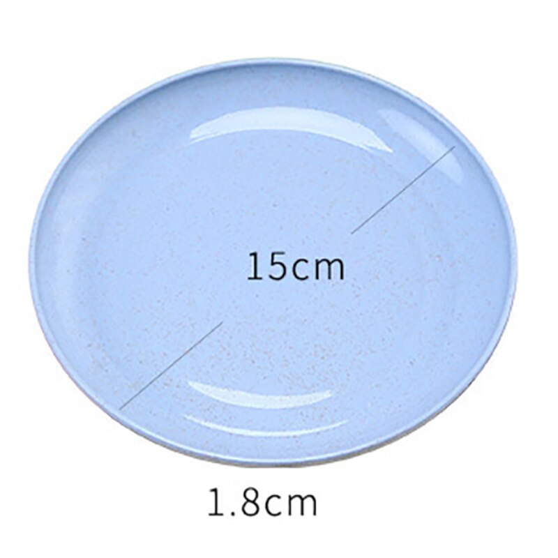 4 unids/set creativa pura paja de trigo Natural postre plato Multi-función de plástico de alimentos plato postre cocina placa bandeja