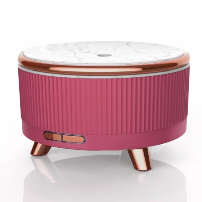 Electric Essential Oil Aroma Diffuser Ultrasonic Air Humidifier Aromatherapy Diffusers with LED Night Lamp For Home Office 500ML: Rose red / EU
