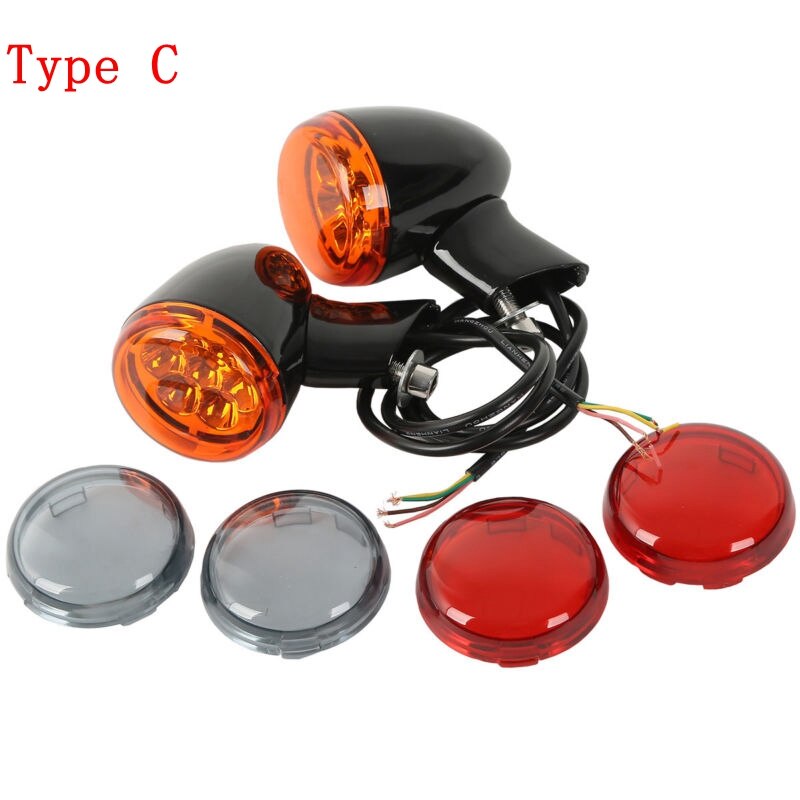 Motorcykel motorcykel bag led blinklys lygte beslag til harley  xl 883 1200 sportster 92- up