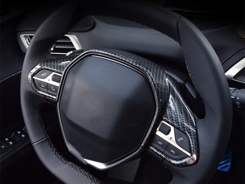 Til peugeot 508 allure sw gt abs kulfiber bilrat dekorationsdæksel trim biltilbehør styling 1 stk