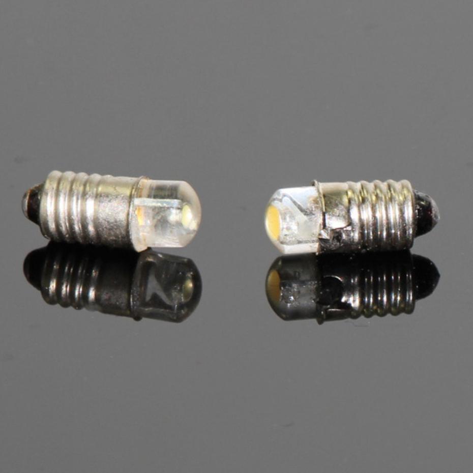 E501 10 kpl lämmin valkoinen/valkoinen led -ruuvipolttimo  e5 e5.5 12v-14v ho/tt/n asteikko