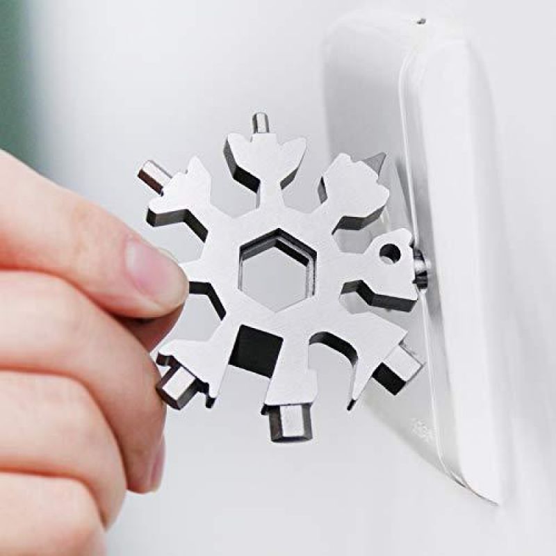 Mintiml™18-in-1 Edelstahl Schneeflocken Multi-Werkzeug bilden Schlüssel 420 Multifuction Achteckige Schlüssel Weihnachten