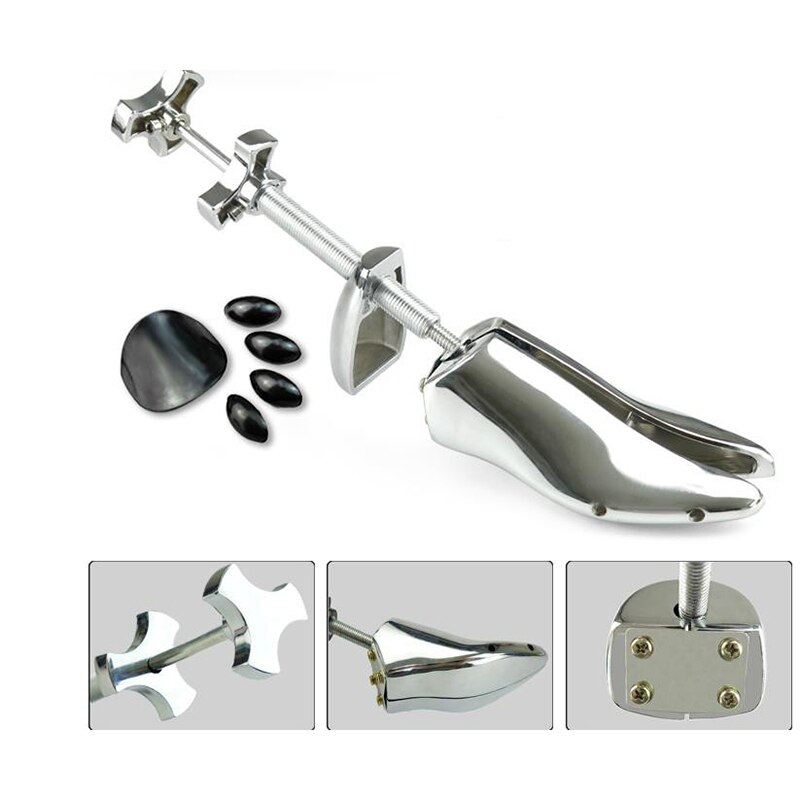 1 styk aluminiumslegering sko træ metal justerbar sko udvider kvinder sko bårer stål sko båre shaper