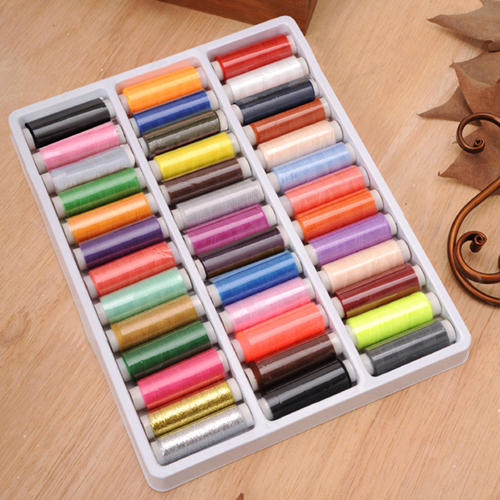 39Pcs Polyester Naaigaren Spool Set Thuis Essentieel Kleur Lijn Diy Handleiding Naaien Gereedschap Kleur Willekeurige