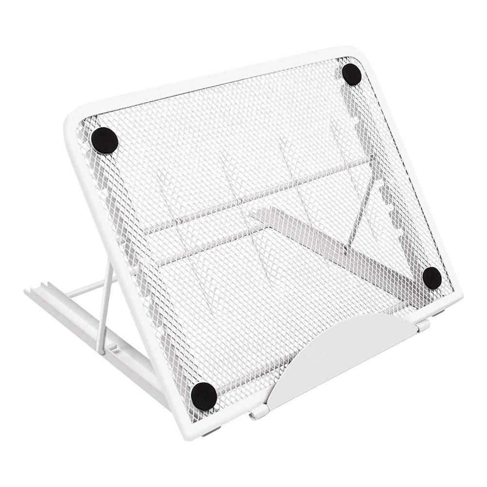 Tablett ljuslåda stativ metallnät ventilerad justerbar 7 vinkelpunkter glider förhindrad hållare för att rita surfplatta / ipad / bärbar dator