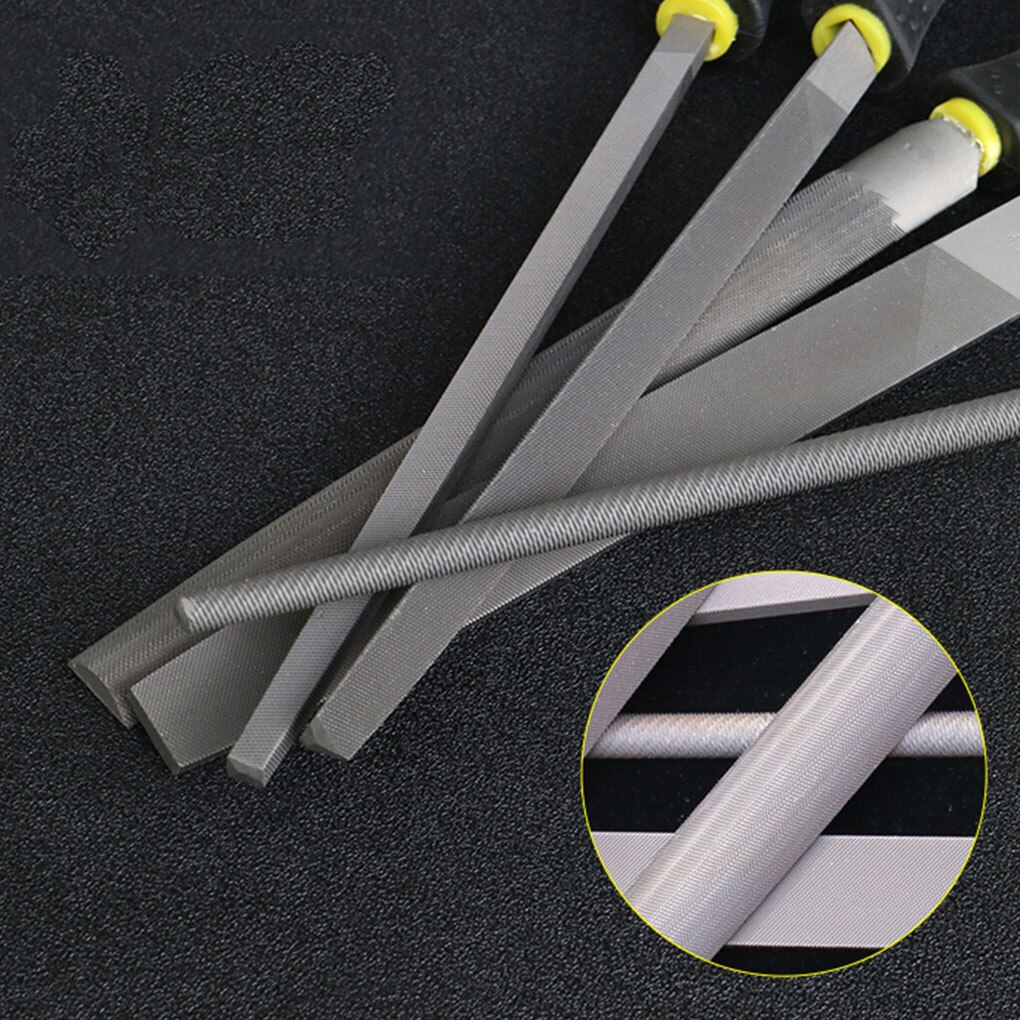 5pcs Medium-Toothed Metal Files Set for Metalworking Woodworking Steel Rasp File Flat Triangle Round Square Half-Round