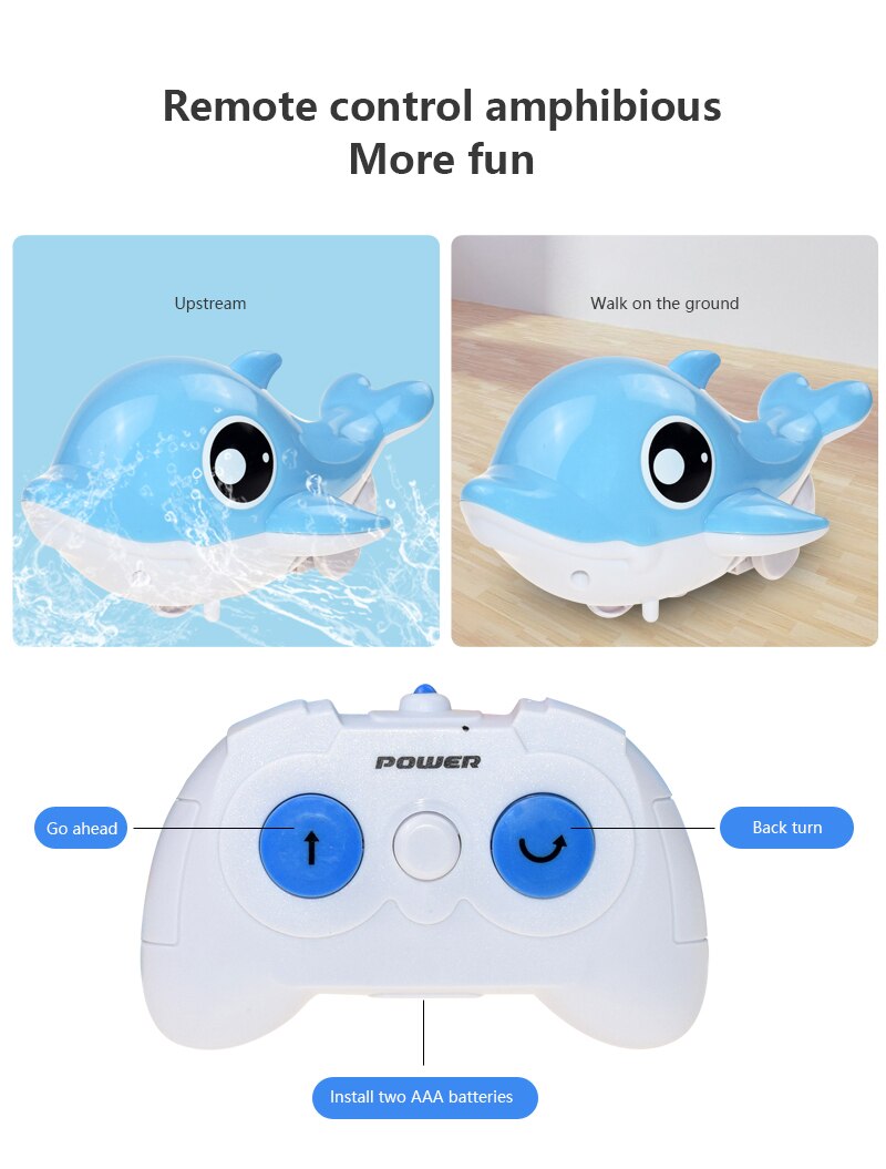 Two Types Of Remote Control Amphibious Cartoon Remote Control Boats Are Randomly Issued Without Batteries Water Animal Boat