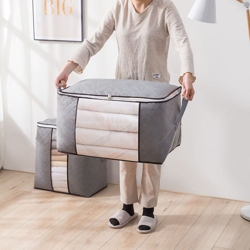 Clothing Storage Bag Package Foldable Quilt Blanket Wardrobe Organizer Large Capacity Travel Shoe Clothes Toys Pouch Accessories