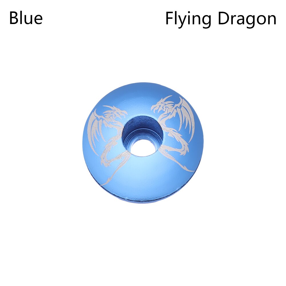 1 PC Bicycle Headset Cover Bowl Covers Ultra-ligh Headsets Top Cap Front Lid MTB Road Bike Fixed Gear Folding Track for Bicycle: Blue-Dragon