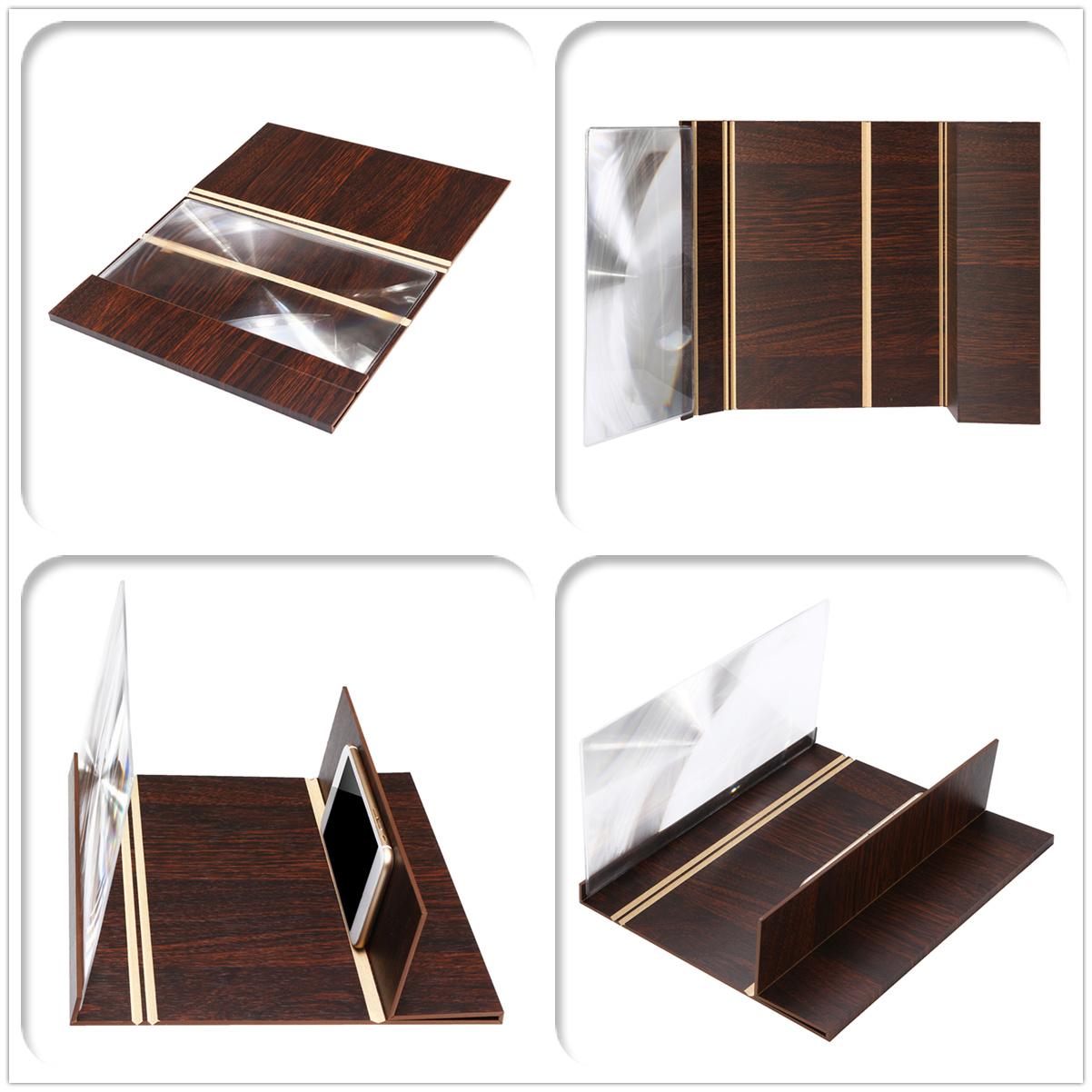 12 Inch Foldable HD Mobile Phone Screen Magnifier 3D Movie Video Bracket Stereoscopic Amplifying Phone Tablet Desktop Holder