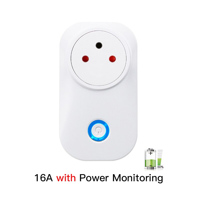 FrankEver Wifi Smart Socket 10A 16A with Power Monitoring Surge Protector for Israel India Brazil Italy UK EU AU Smart Plug: Israel 16A