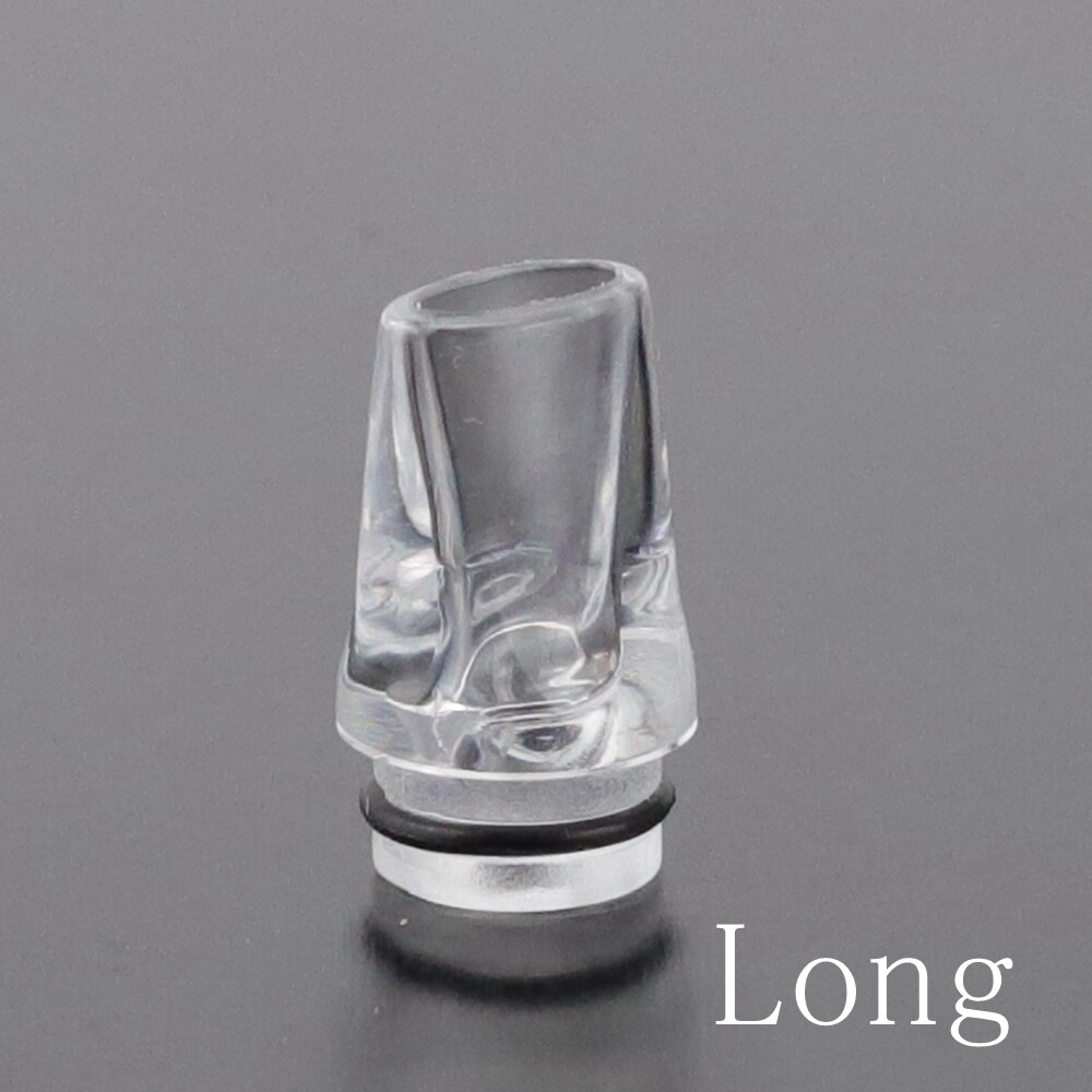 Flat Acrylic Plastic MTL 510 810 Drip Tip MouthPiece DripTip 810 For Atomizer RTA RBA RDA 8 Color: Clear Long