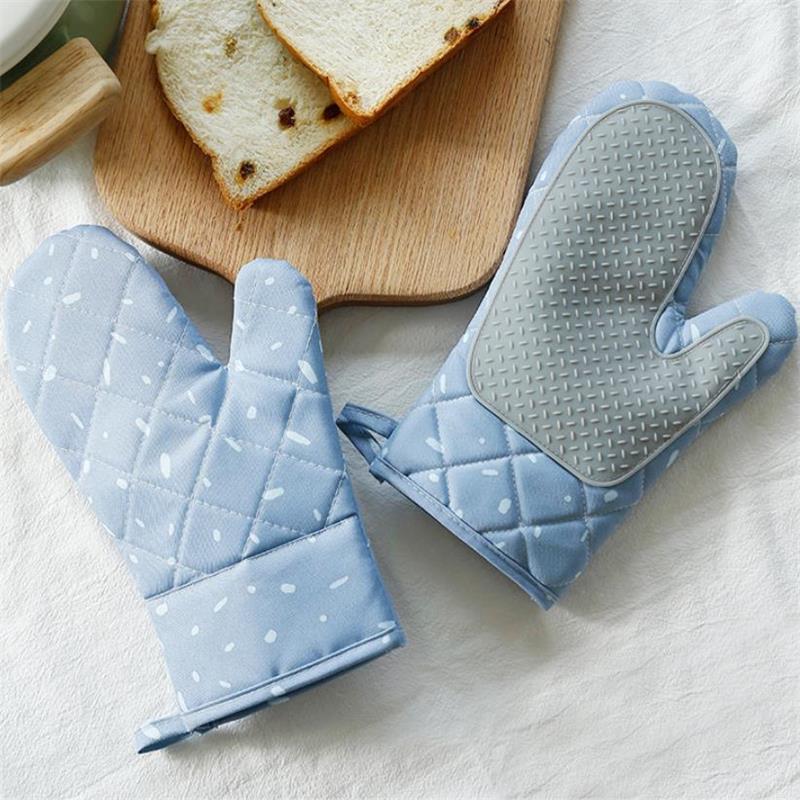 2 pièces tissu four gant cuisine micro-ondes gant  – Grandado
