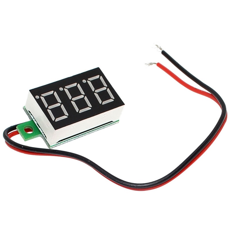 1 Stck Digital Voltmeter LED-anzeige Mini 2/3 Drähte Spannung Meter Amperemeter Hohe Genauigkeit verrotten/Grün/Blau DC 0 V-30 V 0,36"