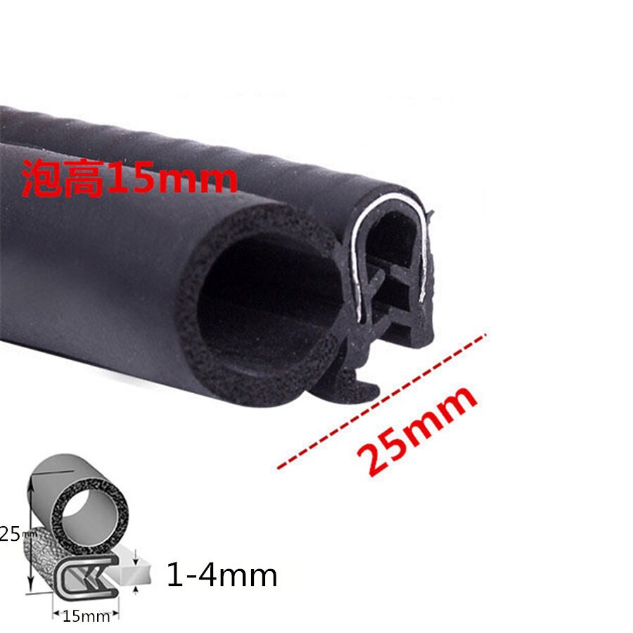 3M Universal Car Door Edge Trim Protector Guard Hardwearing Rubber Seal Strip With steel sheet for Auto Truck Ship