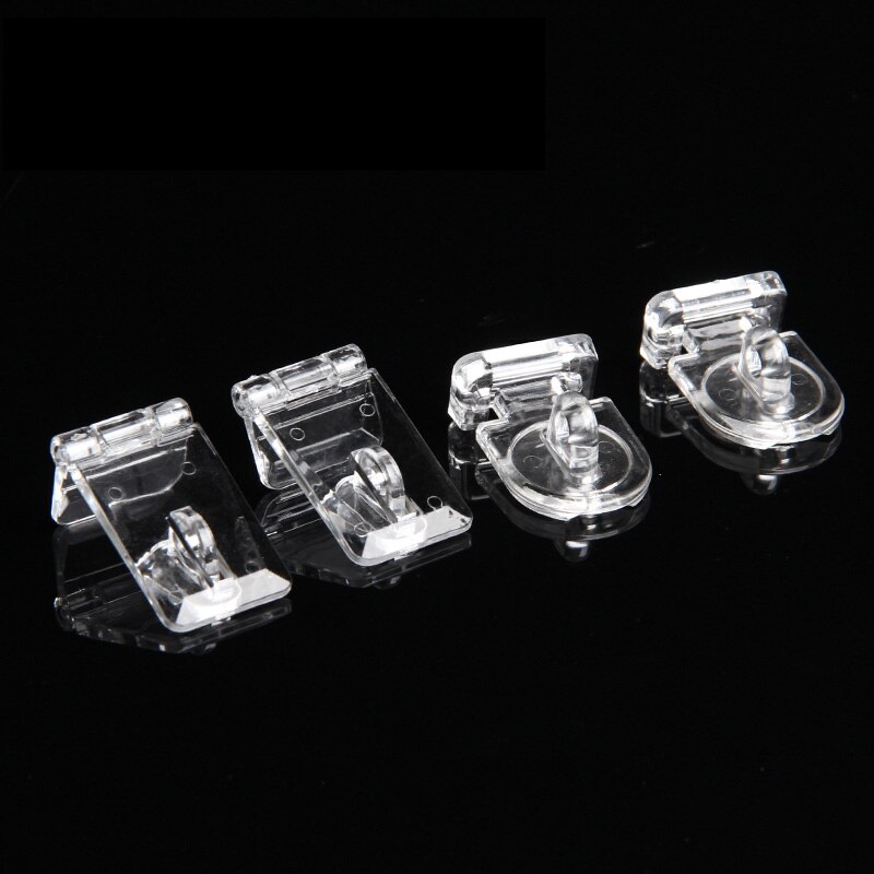 Transparent Lock Acrylic Door Box Drawer Lock Hinge Door Latch Plastic Clasp Buckles