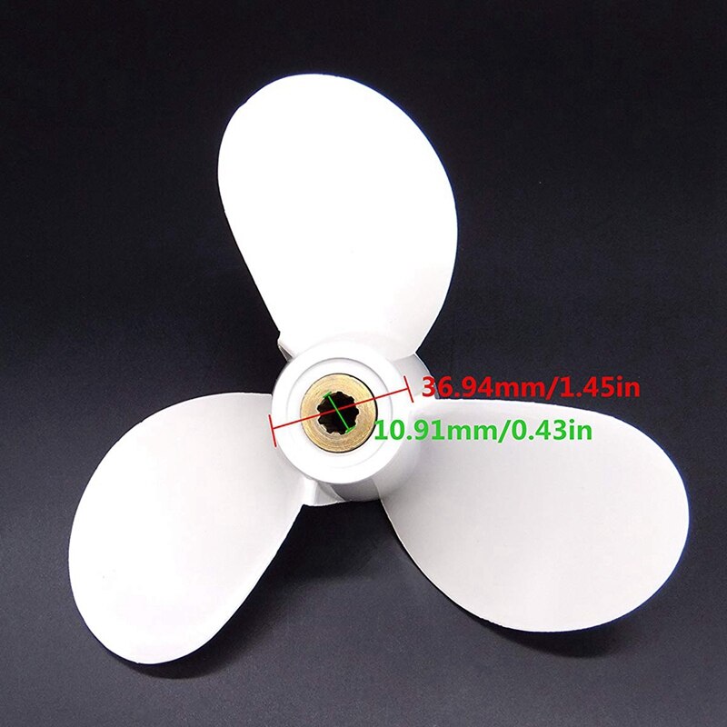 7 1/2X7 For 4Hp 5Hp 6Hp For Yamaha 9 Tooth Spine Aluminium Propellers Outboard Boat Motors Marine Propeller 6E0-45943-01-El