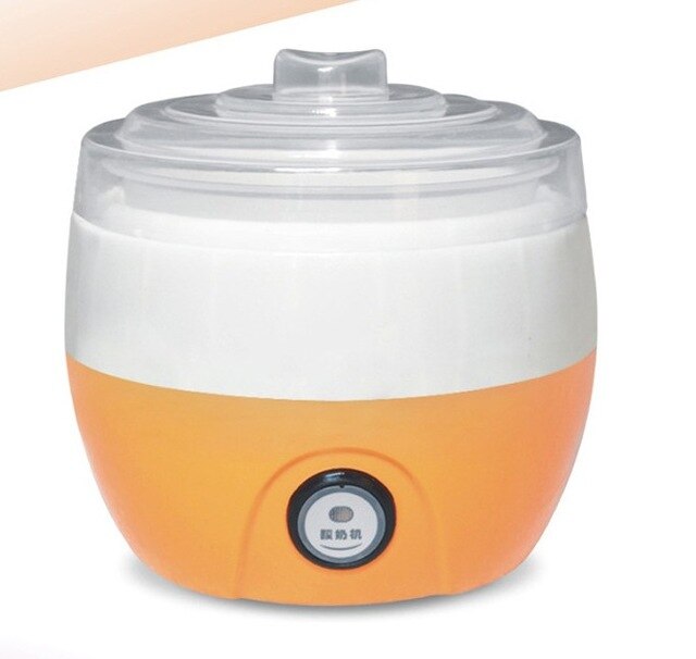 Electric multifunction Yogurt Machine Stainless Steel Liner Mini Automatic Yogurt Maker 1L Capacity Kitchen Appliances Breakfast: Orange