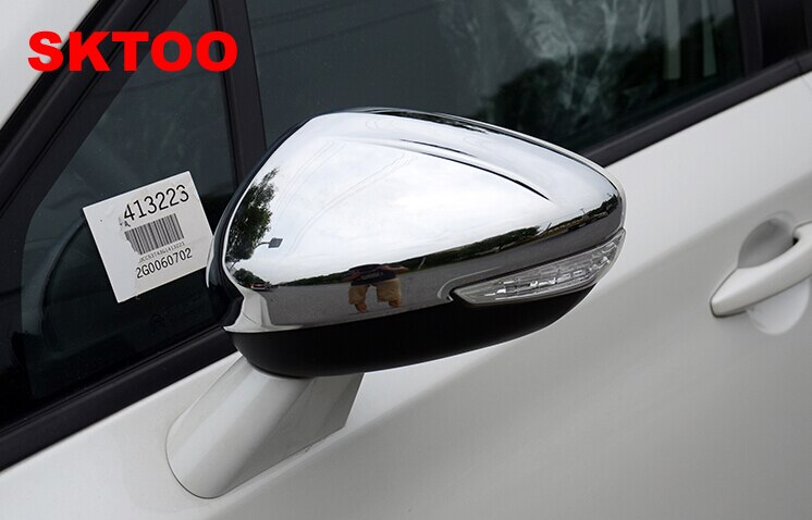 Sktoo bilstyre passer til peugeot 301 308 408 508 3008 308s dørs sidespejl krom dæksel bagudsigtshætte tilbehør