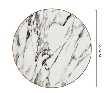 Ceramiczne złote wkładki talerze stek jedzenie danie nordycki styl retro zastawa stołowa talerze obiadowe ins wysokiej klasy zestaw obiadowy