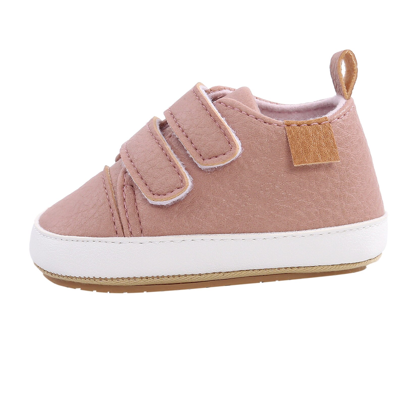 Infant Baby Girls Boys Walkers Shoes Sneaker Leather Soft Anti-slip Rubber Sole First Walkers