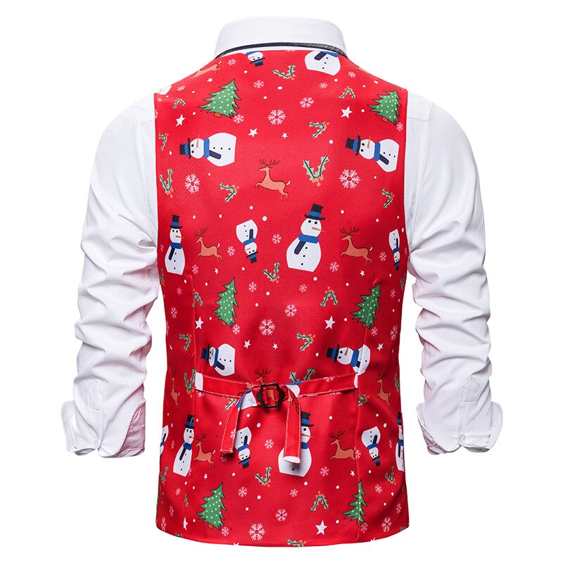 Jul vest år menns jul 3d santa trykt vest dress vest bryllupsvest  mj185