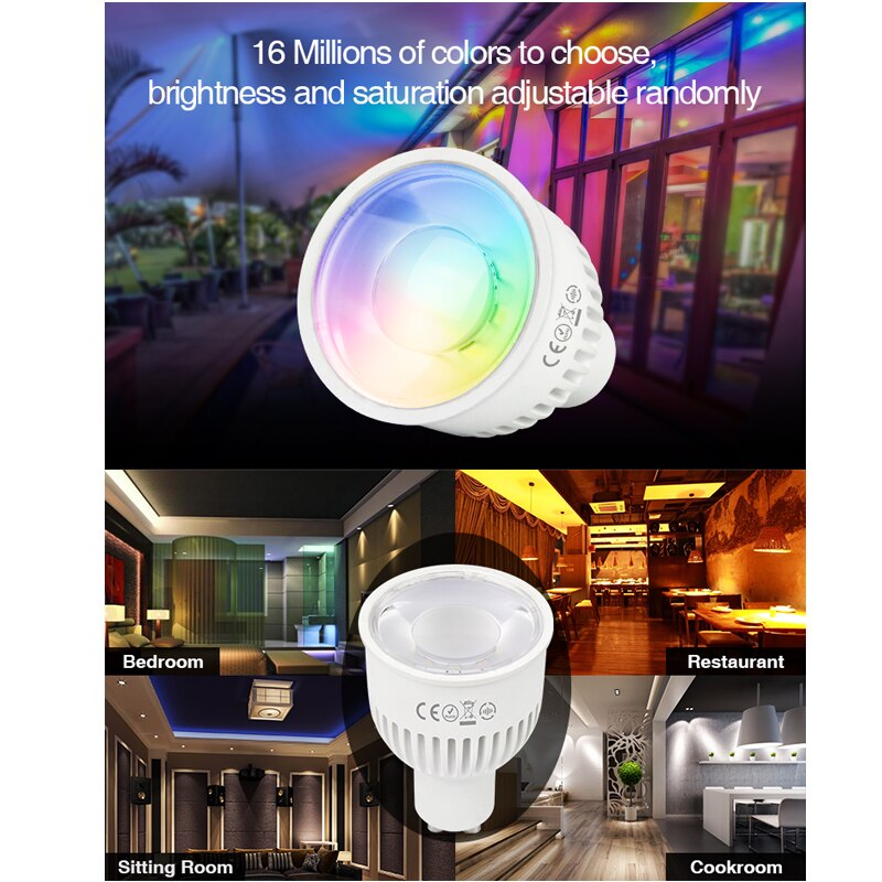 Miboxer E27 GU10 MR16 4W 5W 6W 9W 12W LED Spotlight RGB+CCT Smart Light Room decoration Blub 2.4G Remote/Phone APP/Voice control