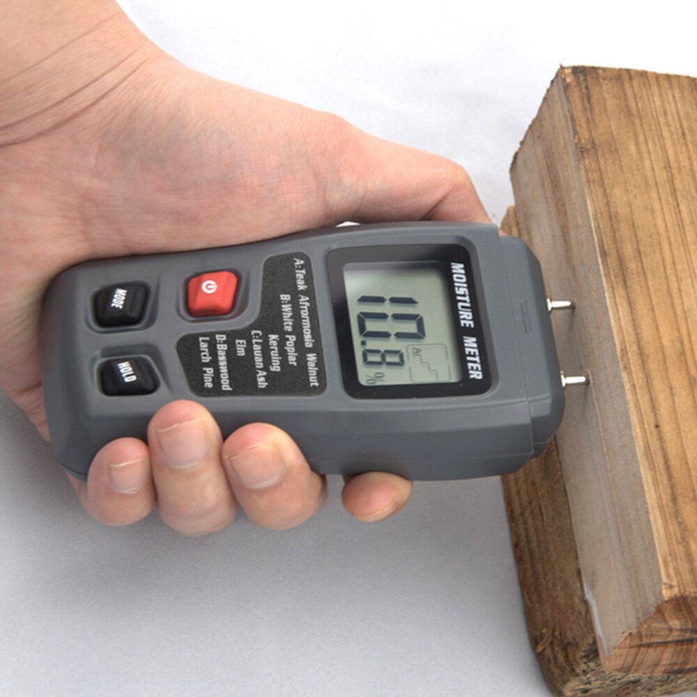 Digital Hygrometer Wood Moisture Meter Damp Humidity Meter LCD Moisture Detector Tree Density Tester Tool For Timber Plaster
