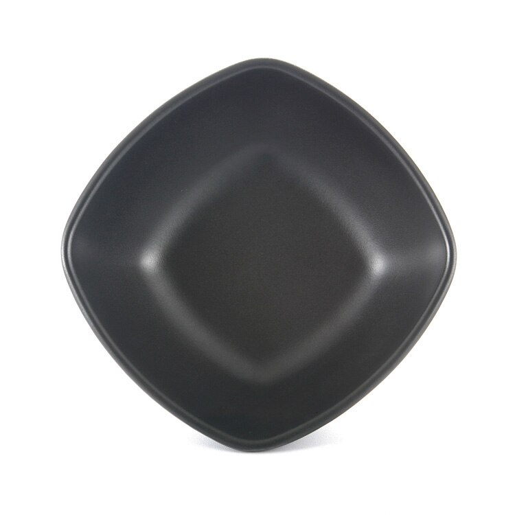 Japanese matt black tableware seasoning bowl square plastic CONGEE soup rice dipping bowl for kaiteen