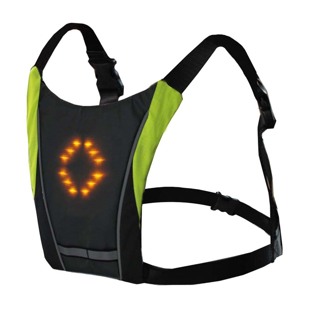 Cycling Bicycle LED Wireless Safety Turn Signal Light Vest Riding Night Guiding accesorios bicicleta #sw: A