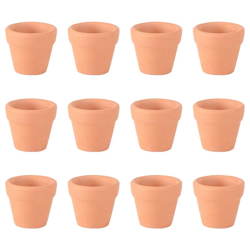 10Pcs 3x3cm Terra Cotta Flower Pots Small Terracotta Pot Clay Ceramic Pottery Planter Flower Pots Succulent Nursery Pots Plants: 12pcs  3x3cm