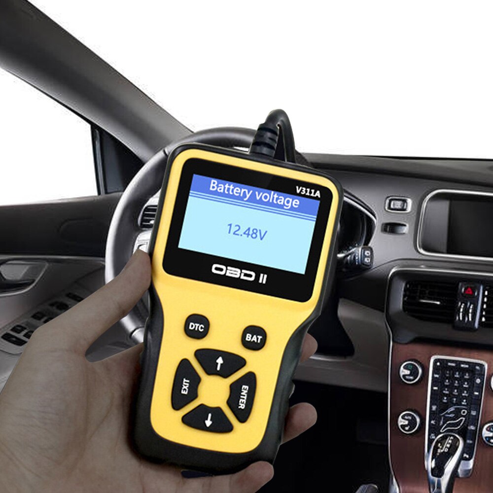 V311A Universal OBD2 Code Reader OBDII OBD Auto Code Reader Automobile Diagnostic Scanner Engine Light Error Analyzer