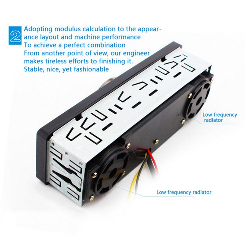 AOVEISE 12V coche FM USB SD AUX IN o stereo AV252 radio incorporado 2 altavoces Bluetooth manos libres en el tablero reproductor de MP3