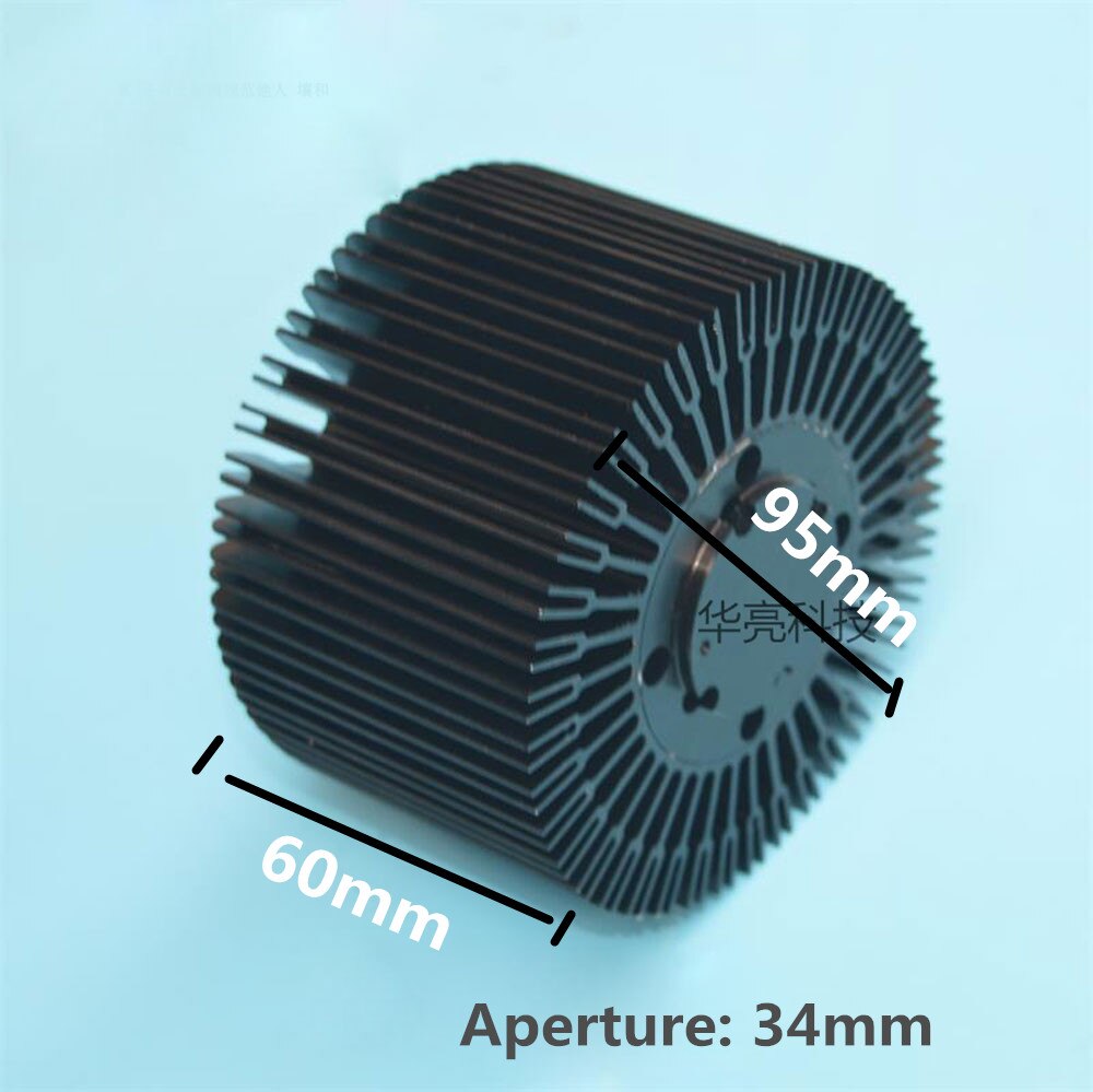 Diameter 95Mm Hoogte 60Mm Led Licht Radiator Diafragma 34Mm Voor Cree Cxb 3590 Chip Warmteafvoer 10-100W Led Grow Cob Chip