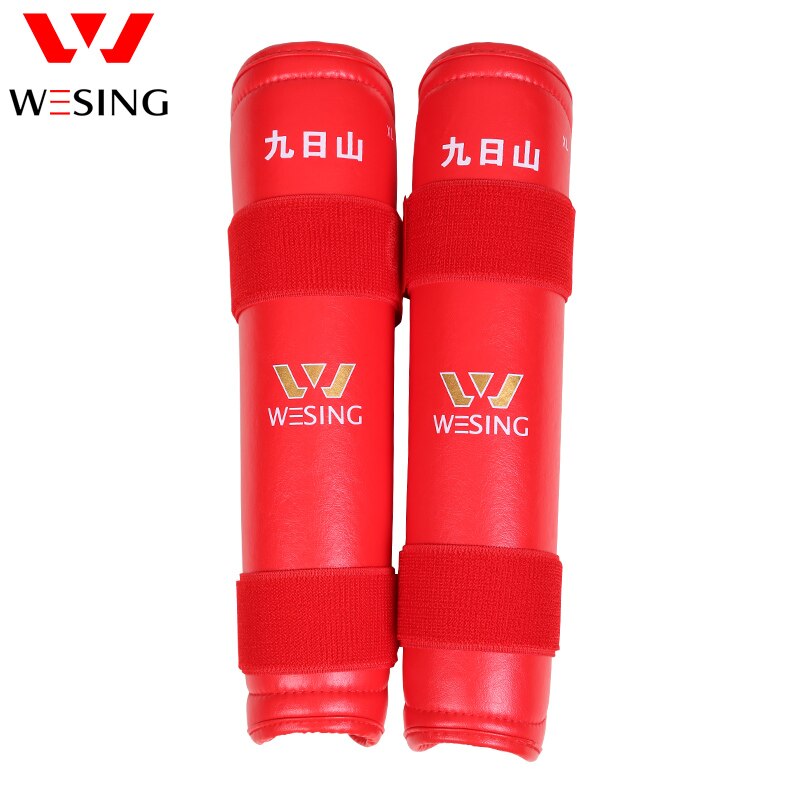 Wesing sanda boxning mma muay thai benskydd ärmar kickboxning kampsport kamp skyddsdynor utrustning med remmar