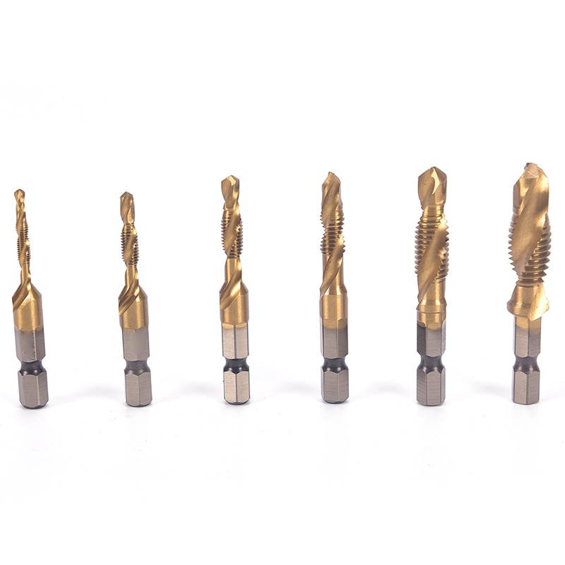 Draad M3 M4 M5 M6 M8 M10 Metaalbewerking Hex Shank Machine Kranen Kit Metric Plug Hand Tap Hss 6542 Schroef Spiraal Punt