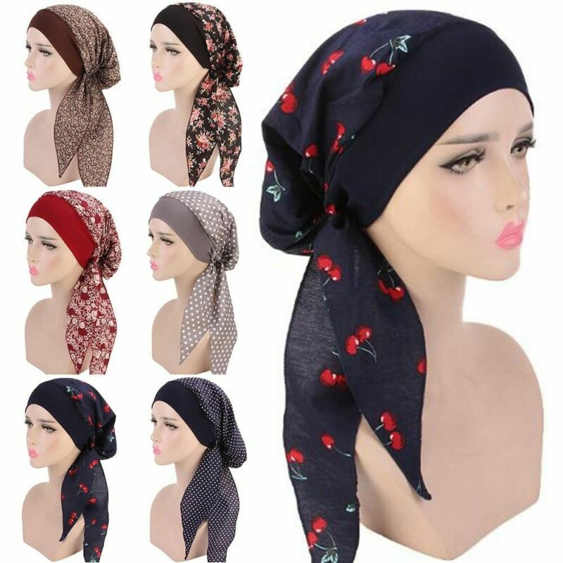 Pañuelo indio para la caída del cabello para mujer, hiyab musulmán, gorro turbante, gorro estilo turbante