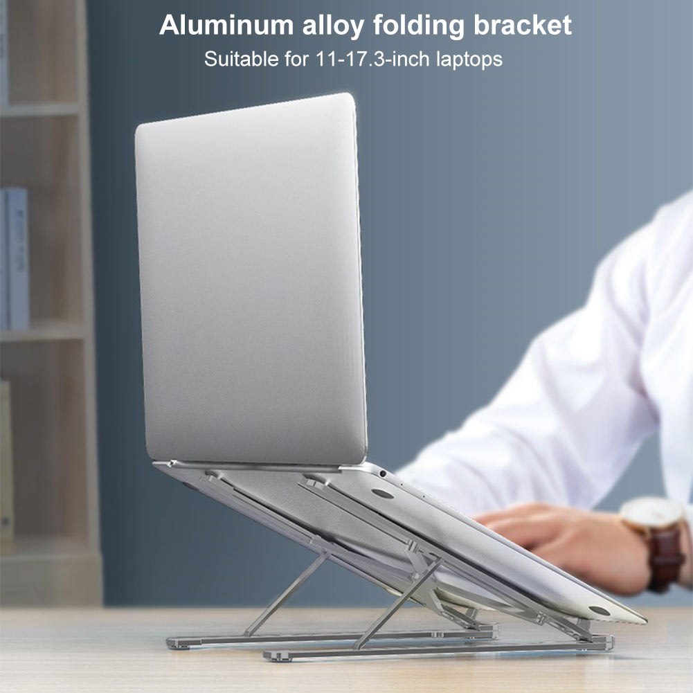 Laptophouder Riser Opvouwbare computerstandaard 8 hoeken verstelbaar aluminiumlegering voor MacBook HP Dell Lenovo 11-17,3 inch laptops