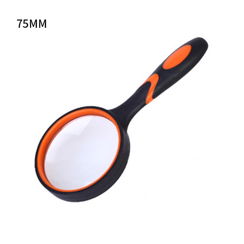 50/65/75/100mm Magnifying Glass Portable Handheld Magnifier for Jewelry Newspaper Book Reading High Definition Eye Loupe Glass: 75mm