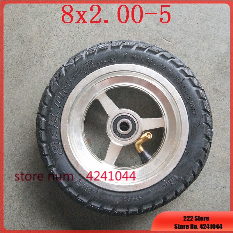 8X2.00-5 Tyres Tubeless Tires with alloy rims 8 inch wheel hub for Pocket Bike MINI Bike