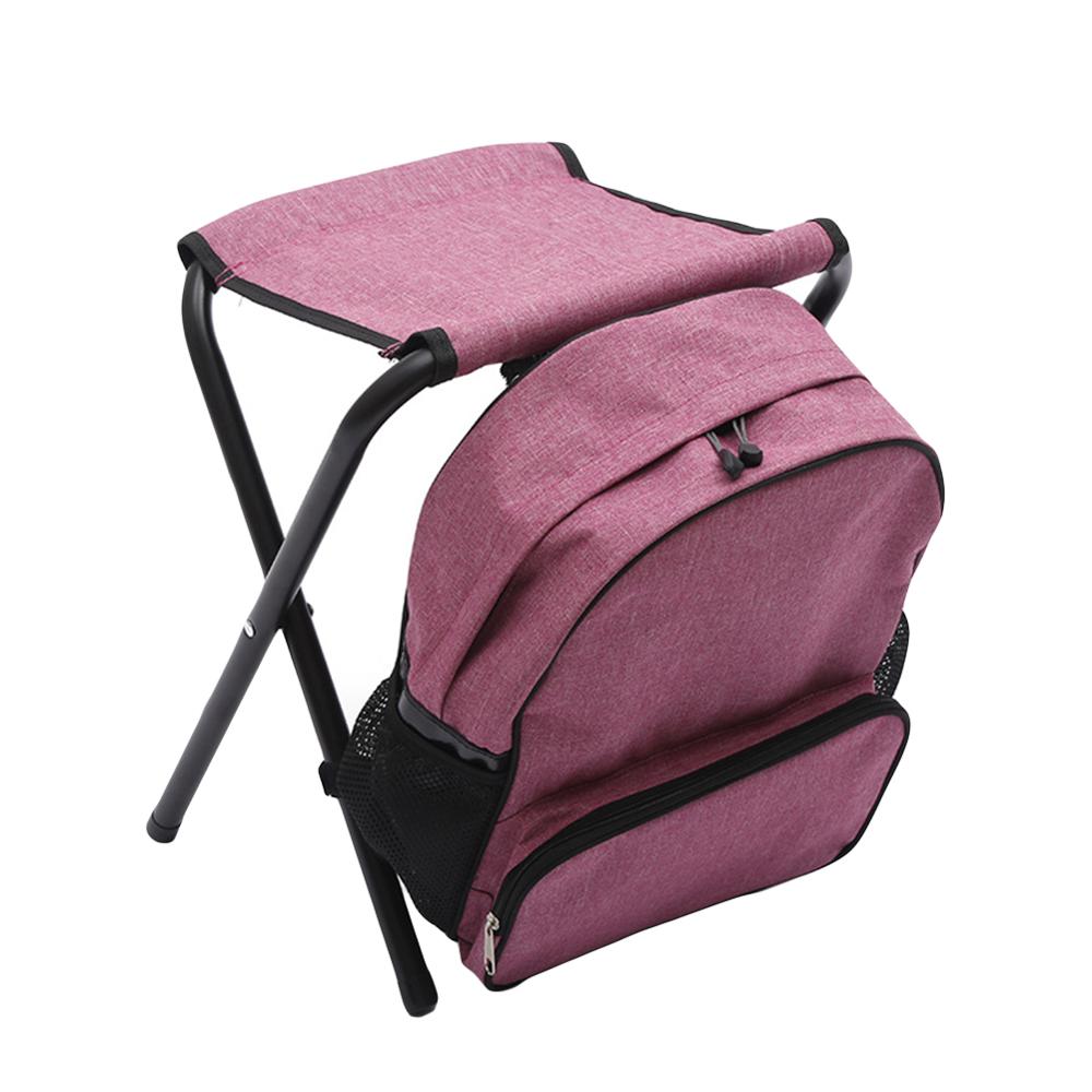 Campingstol sammenklappelig fiskestol med taske letvægts picnic tykkere sammenfoldelig bærbar let at bære udendørs møbler: Rød