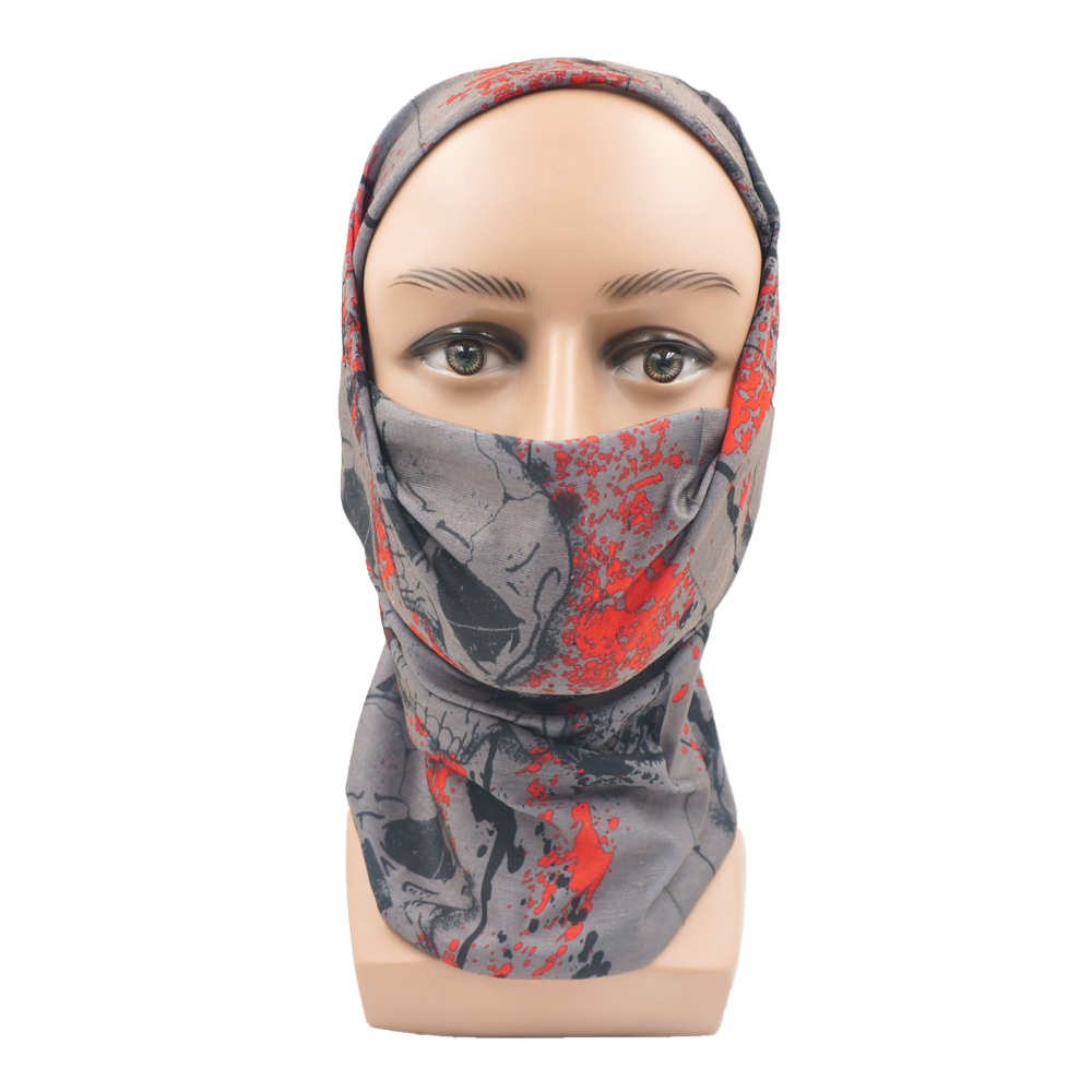 Bandana visage crâne pour cyclisme randonnée pêche Protection UV guêtre de cou à séchage rapide hommes femmes squelette impression foulard cagoule
