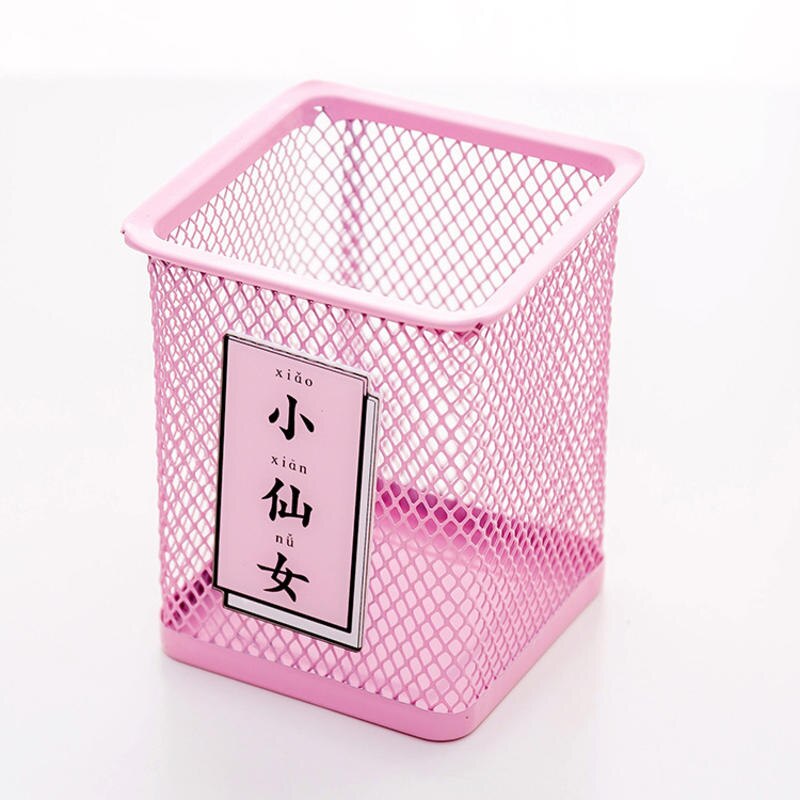 1 Pcs Lovely Pen Holder for Girls School Stationery Little Fairy Exclusive Pen Holder Pink Cute Debris Stationery Organizer: 05