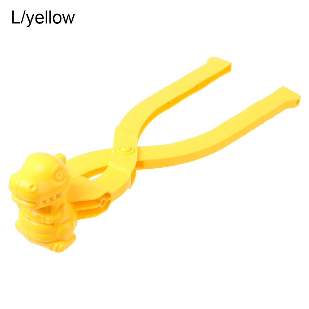 S/L Outdoor Fun &amp; Sports Dinosaur Snowball Maker Clip Outdoor Winter Snow Sand Mold Tool: Dinosaur yellow-L